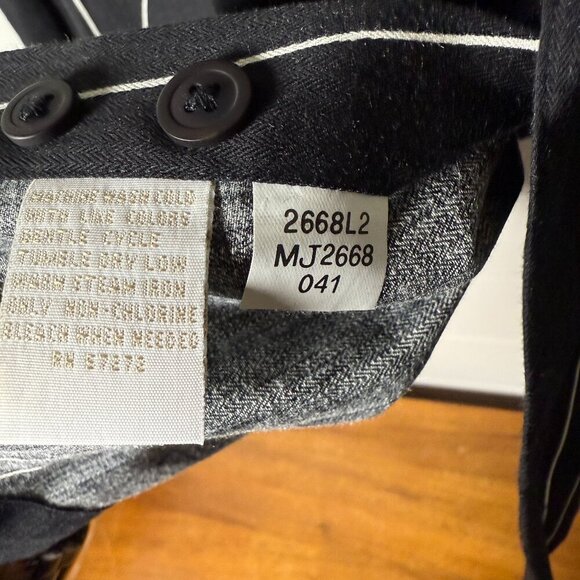 Perry Ellis Abstract Black & White Swirls Cotton Blend Button-Down Shirt Mens L - Picture 5 of 7